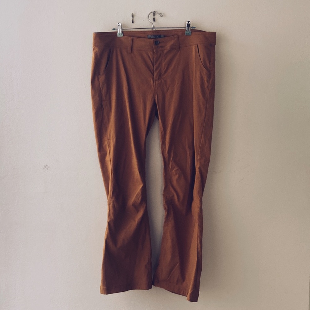 prAna Halle Pant Plus II Hiking Convertible Pant in Brown Tan Flax Size 18